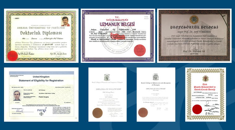 Prof. Dr. Arif Türkmen Certificates