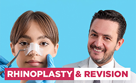 Doctor explicando rinoplastia y revisión en portada de video de YouTube